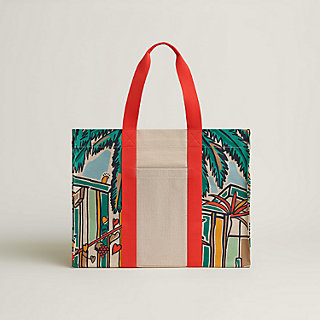 夏映えアート×軽やかさ【HERMES】From my Window ビーチバッグ ビーチバッグ-《砂漠の見える